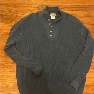 L.L. Bean Blue Henley Sweater